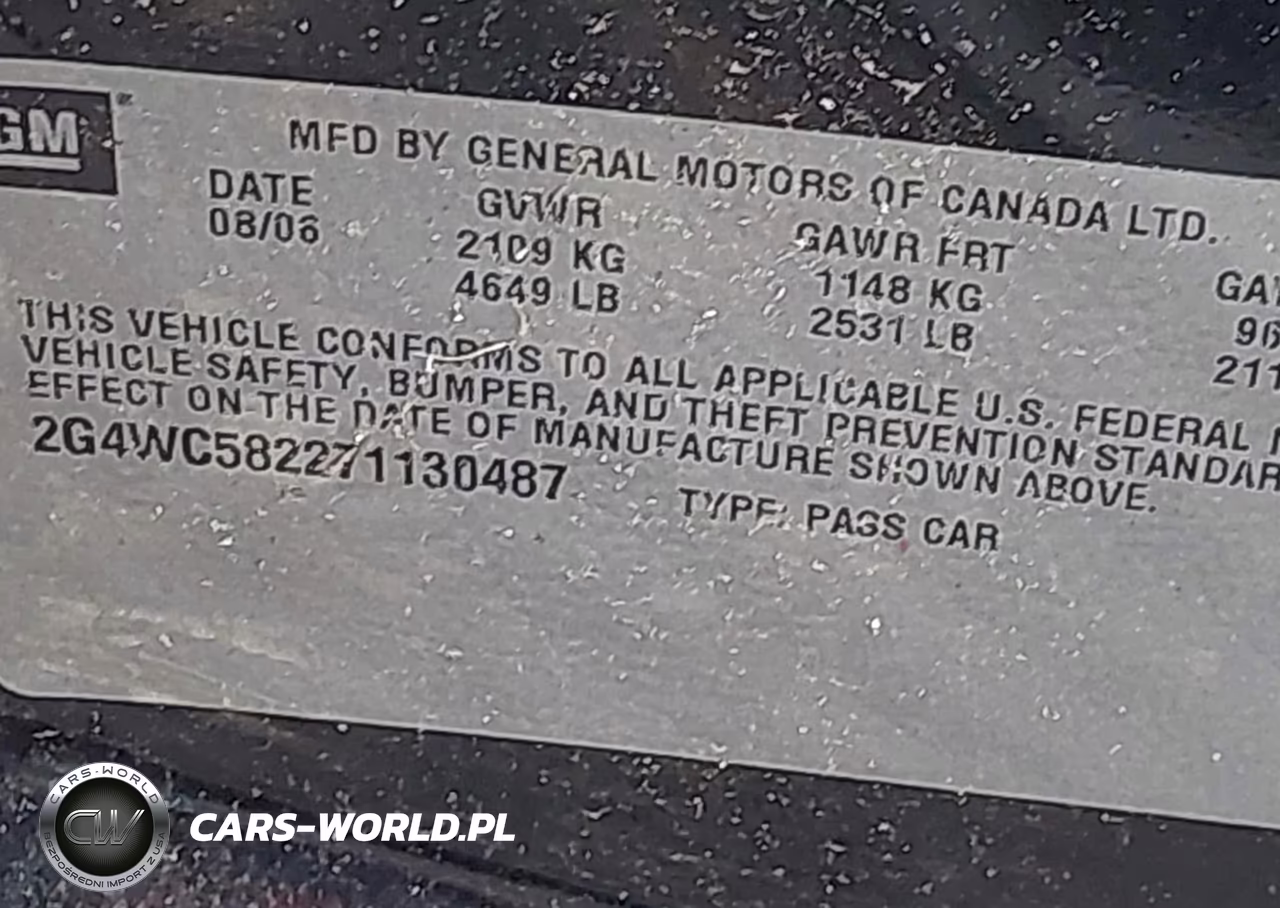 2007 Buick Lacrosse Cx VIN:2G4WC582271130487 - 9
