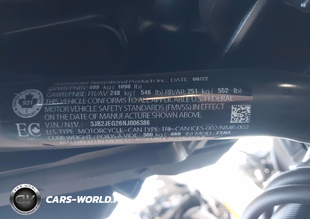 2022 Can-Am Ryker Sport VIN:3JB2JEG26NJ006386 - 10