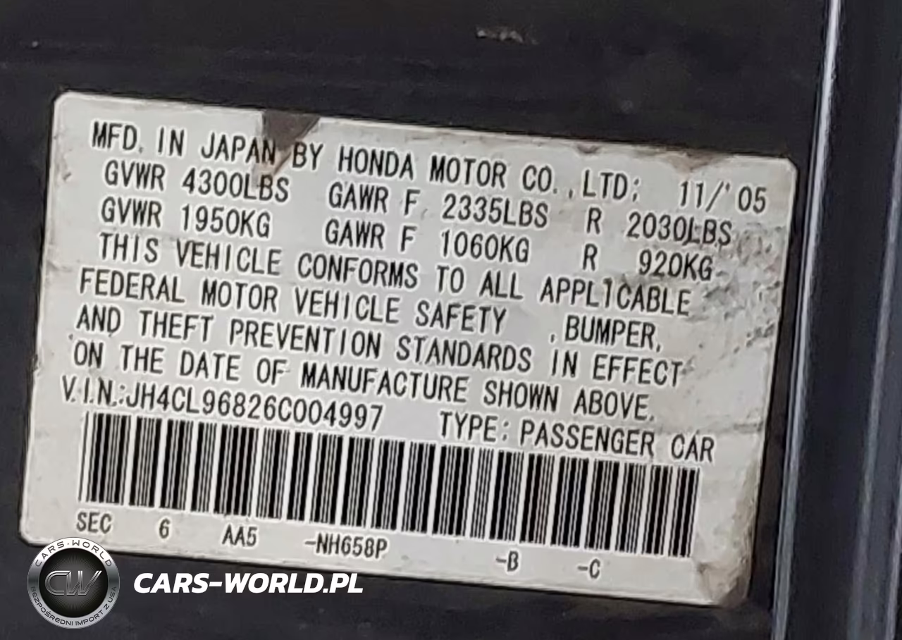 2006 Acura Tsx VIN:JH4CL96826C004997 - 9
