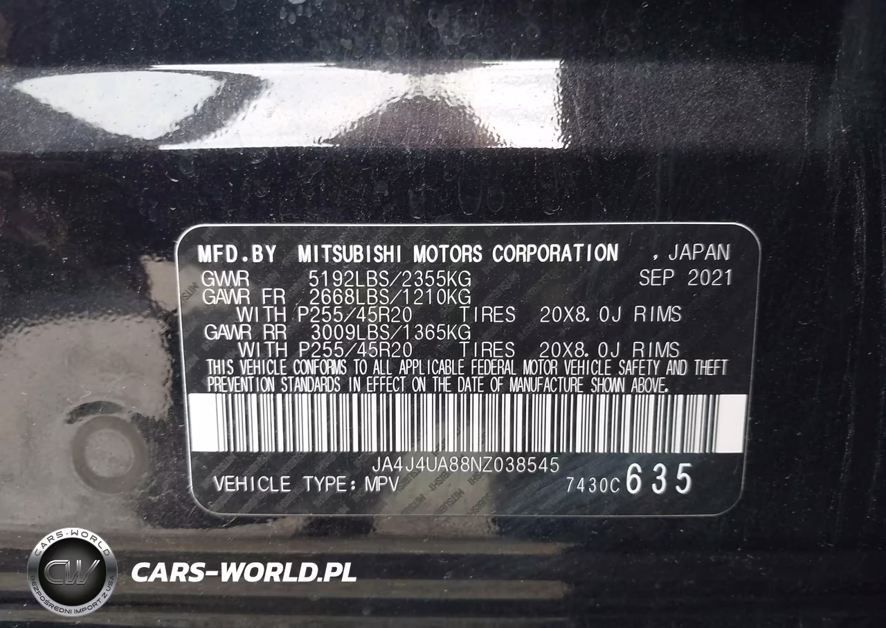 2022 Mitsubishi Outlander Black Edition S-Awc-Se 2.5 S-Awc-Se Launch Edition S-Awc VIN:JA4J4UA88NZ038545 - 9