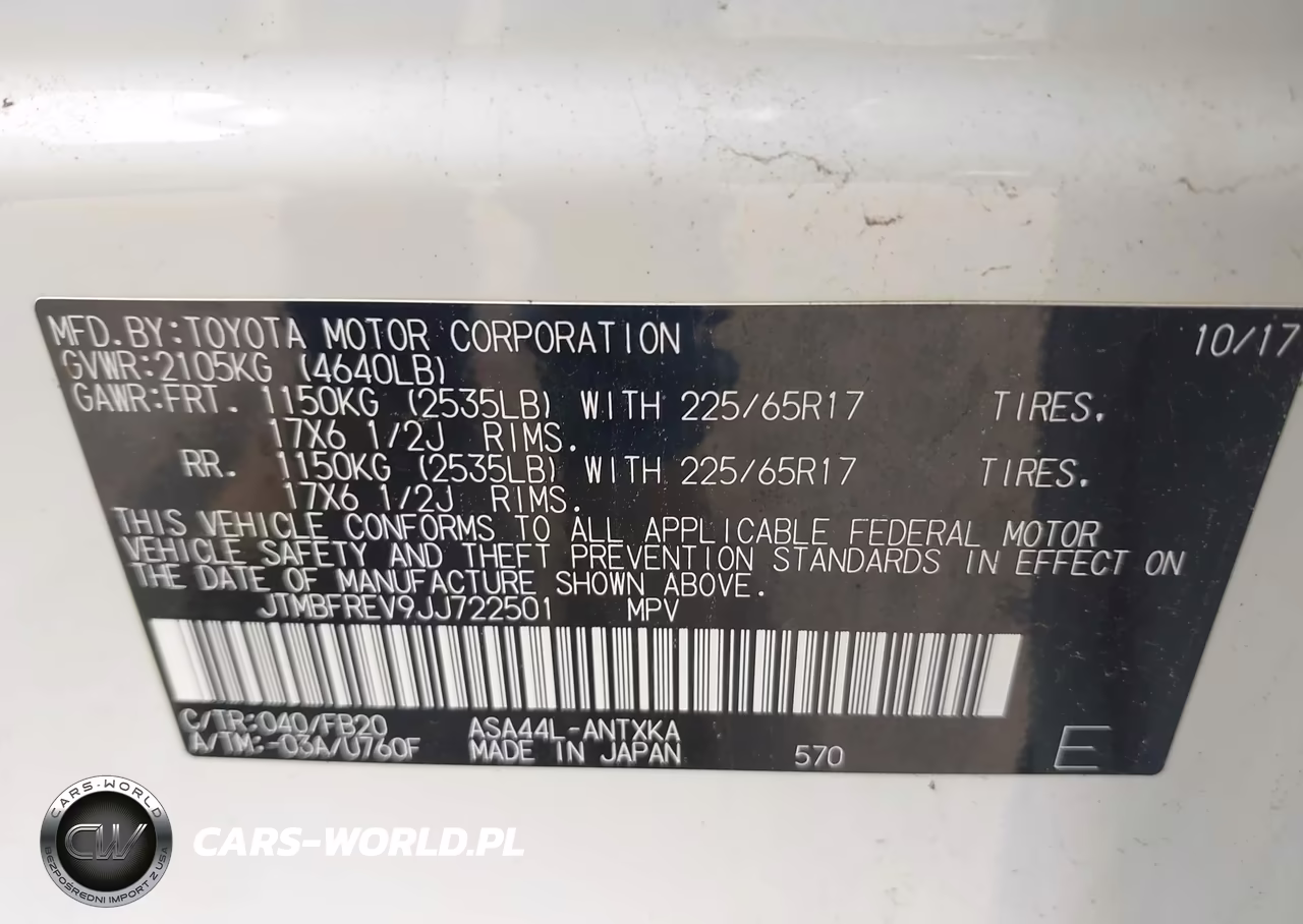 2018 Toyota Rav4 Le VIN:JTMBFREV9JJ722501 - 9