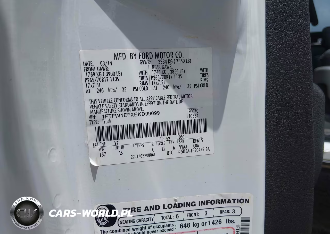 2014 Ford F-150 Xl VIN:1FTFW1EFXEKD99099 - 9