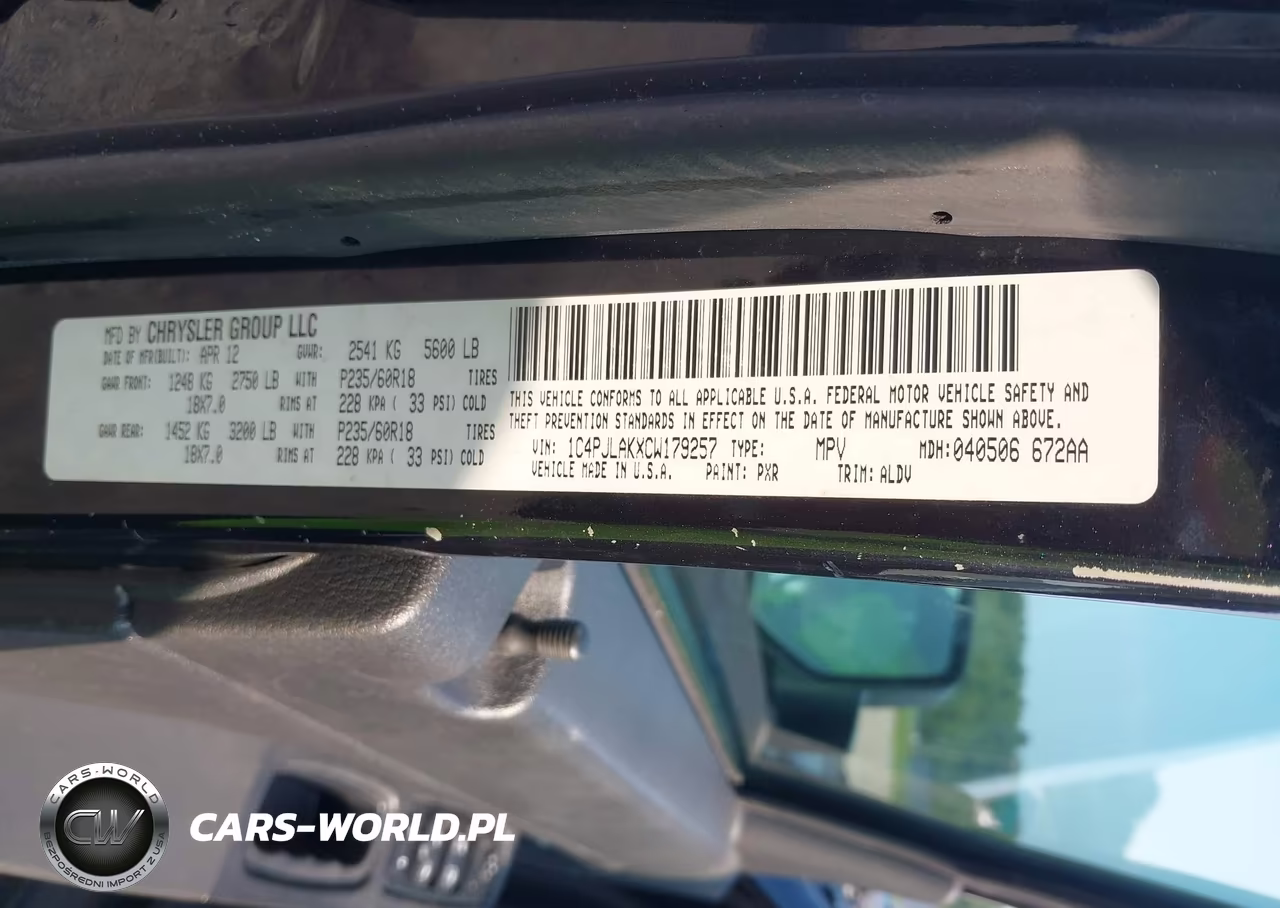 2012 Jeep Liberty Sport VIN:1C4PJLAKXCW179257 - 9