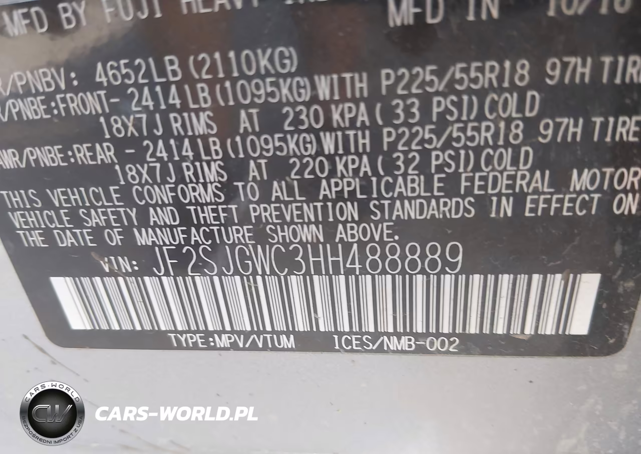 2017 Subaru Forester 2.0Xt Touring VIN:JF2SJGWC3HH488889 - 9