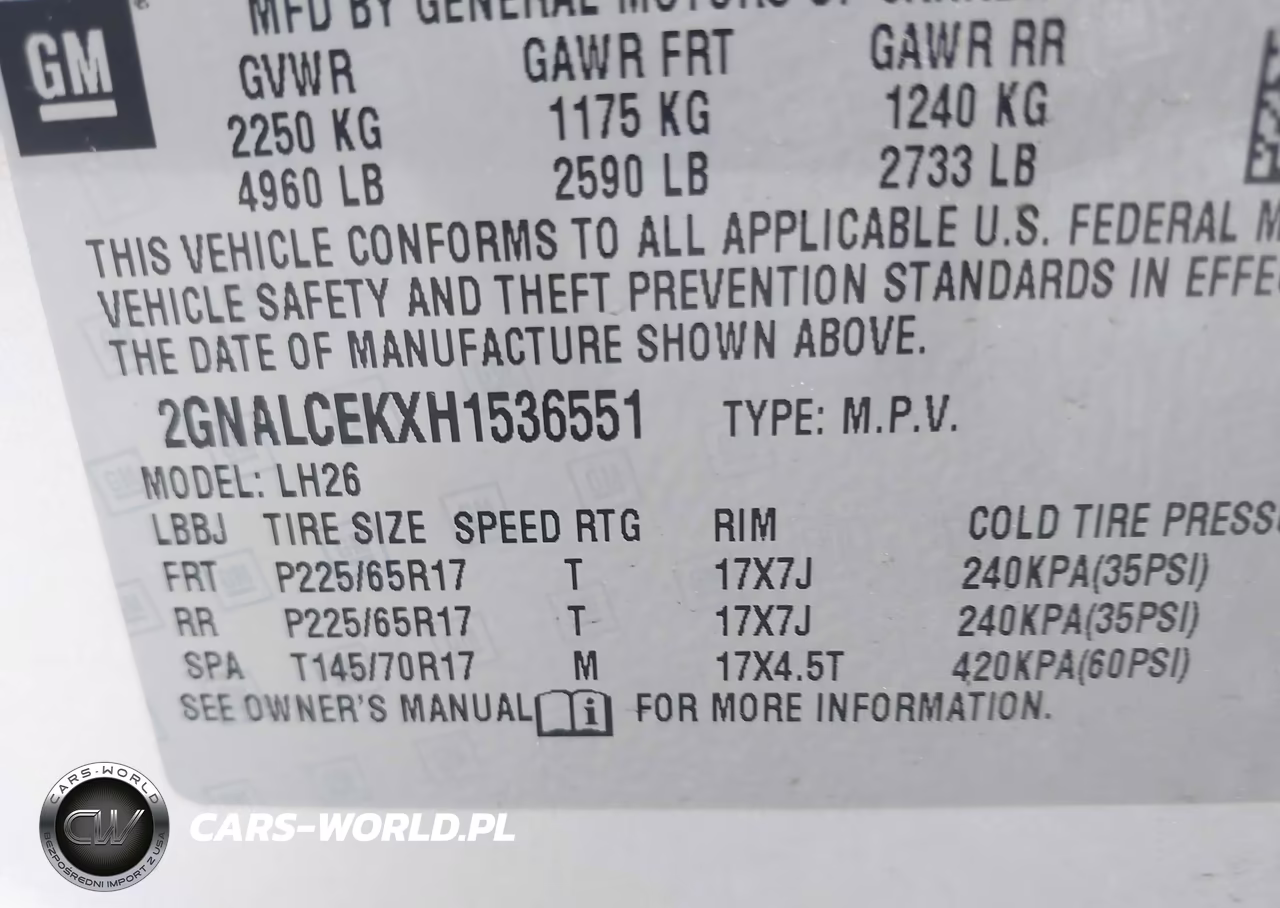 2017 Chevrolet Equinox Lt VIN:2GNALCEKXH1536551 - 9