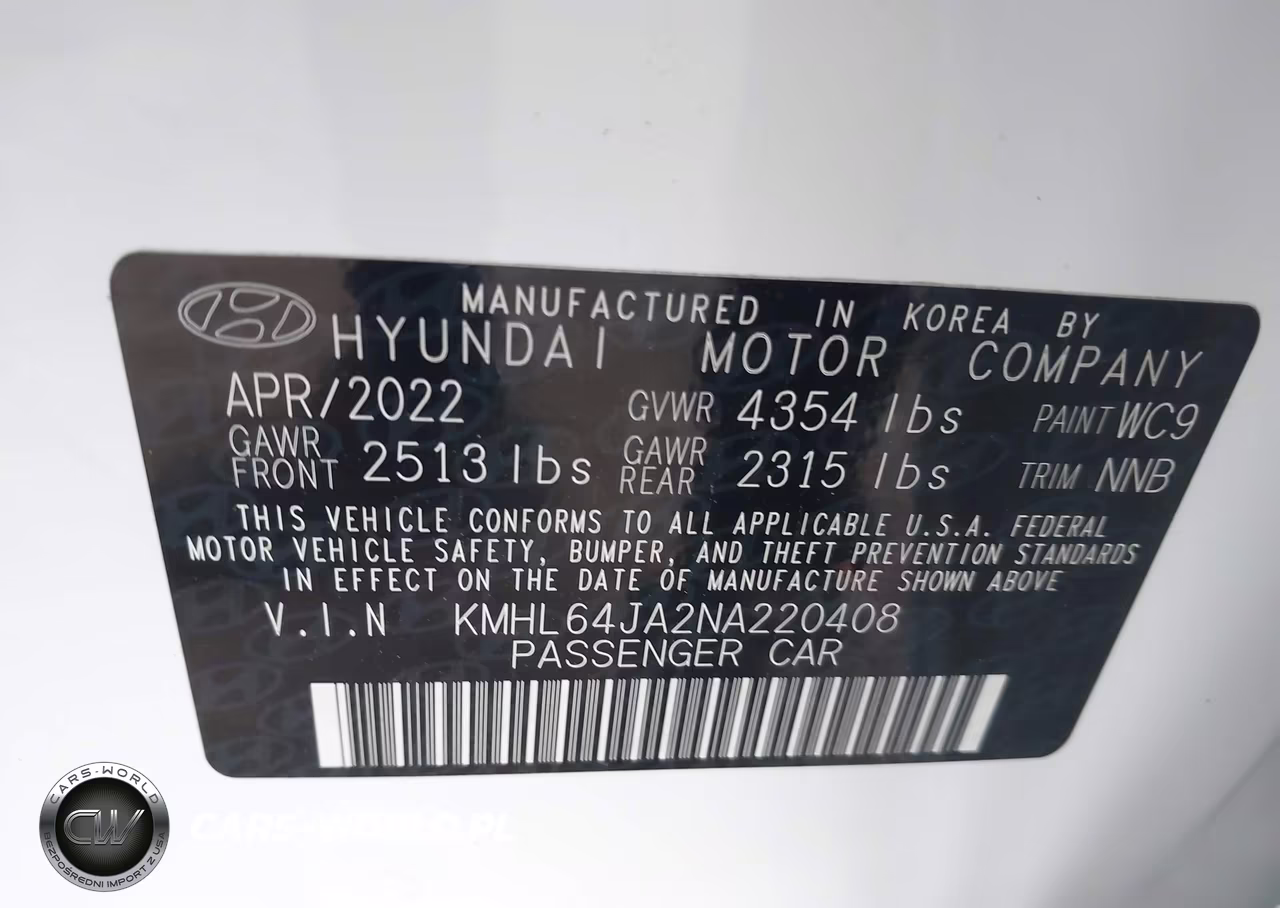 2022 Hyundai Sonata Sel VIN:KMHL64JA2NA220408 - 9