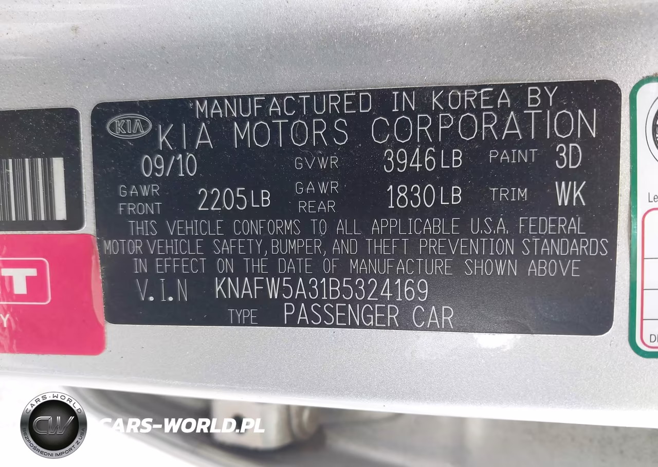 2011 Kia Forte Sx VIN:KNAFW5A31B5324169 - 9