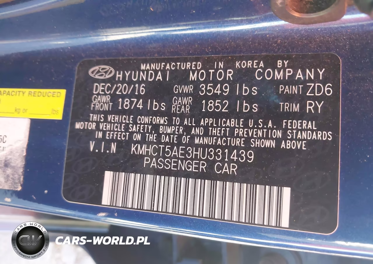 2017 Hyundai Accent Se VIN:KMHCT5AE3HU331439 - 9