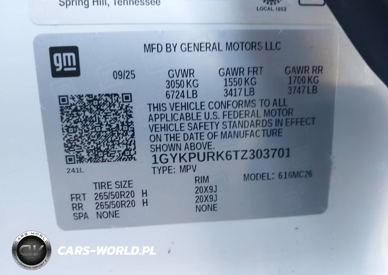 2026 Cadillac Lyriq Sport Awd VIN:1GYKPURK6TZ303701 - 9