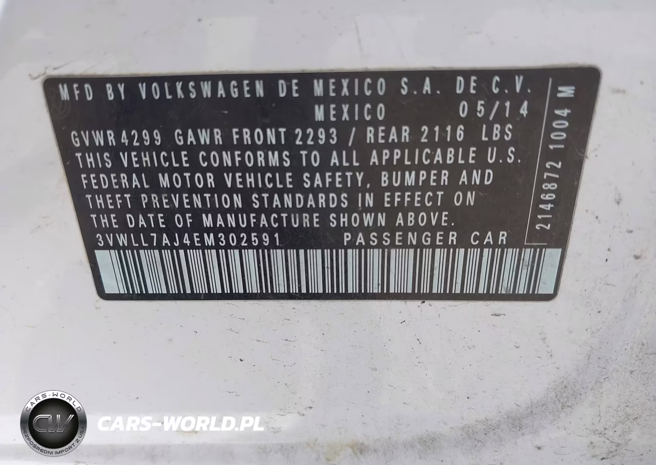 2014 Volkswagen Jetta 2.0L Tdi VIN:3VWLL7AJ4EM302591 - 9