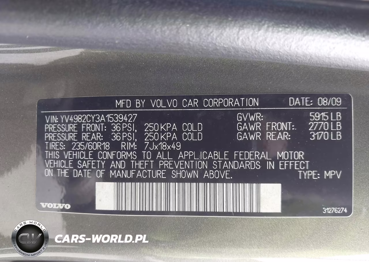 2010 Volvo Xc90 3.2 VIN:YV4982CY3A1539427 - 9