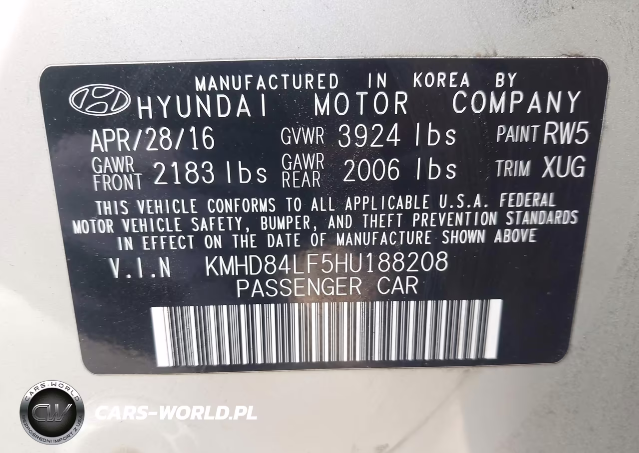 2017 Hyundai Elantra Se VIN:KMHD84LF5HU188208 - 9