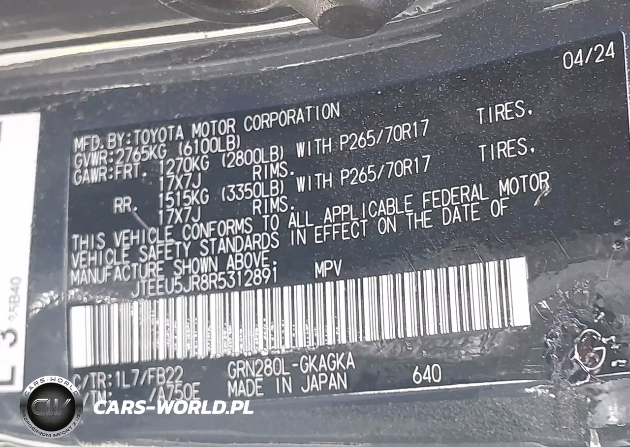 2024 Toyota 4Runner Sr5 VIN:JTEEU5JR8R5312891 - 9