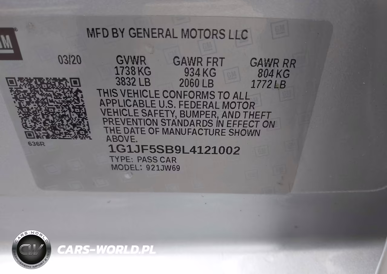 2020 Chevrolet Sonic Fwd Premier VIN:1G1JF5SB9L4121002 - 9