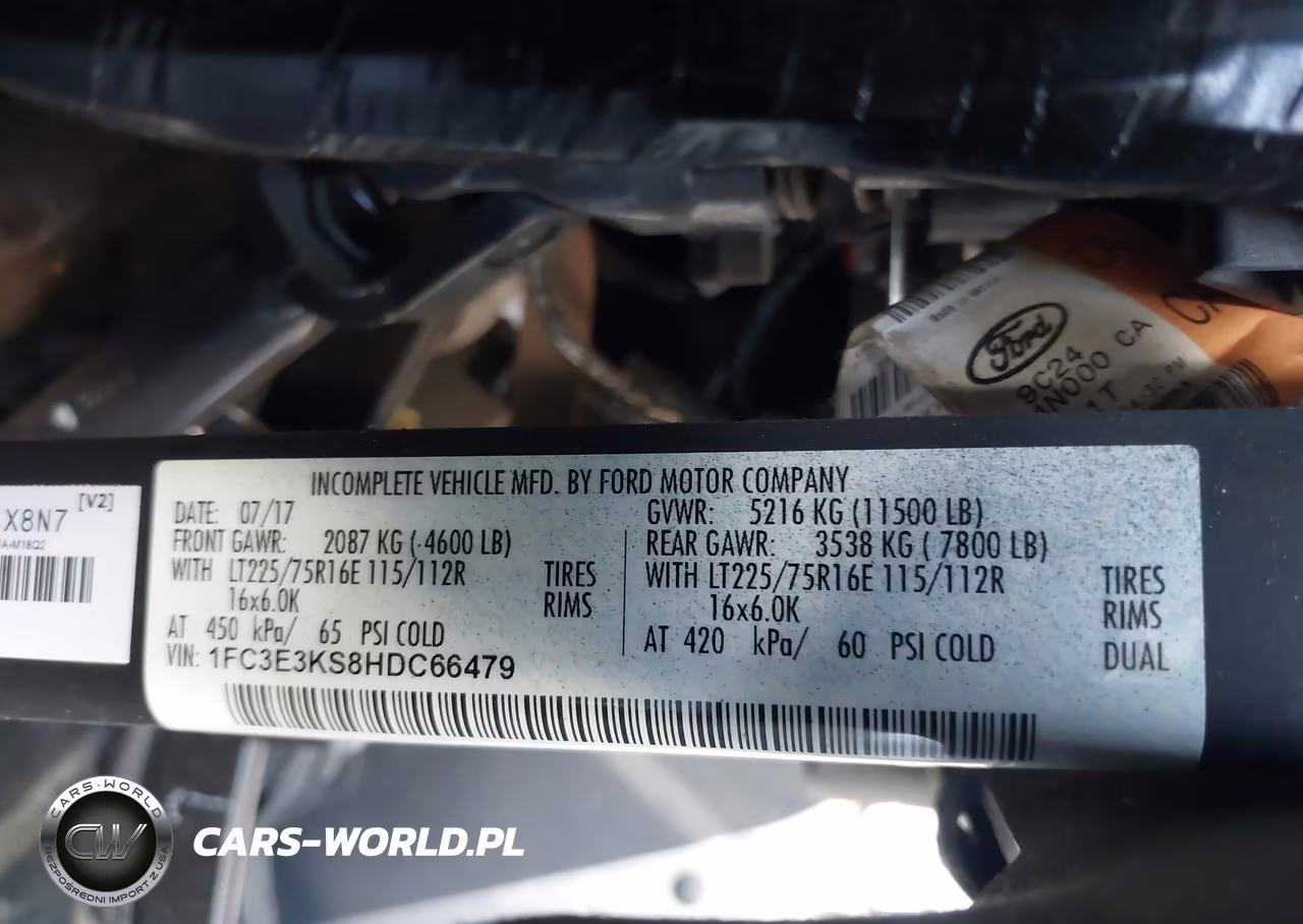 2017 Ford E-350 Stripped VIN:1FC3E3KS8HDC66479 - 9