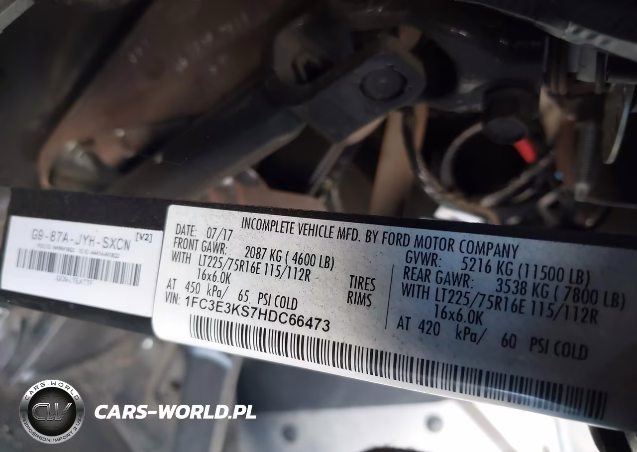 2017 Ford E-350 Stripped VIN:1FC3E3KS7HDC66473 - 9