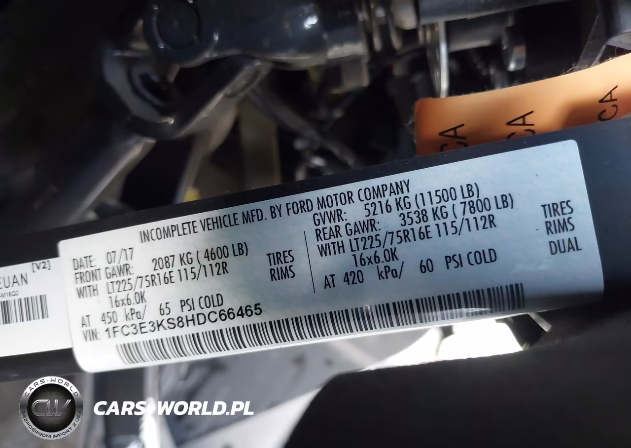 2017 Ford E-350 Stripped VIN:1FC3E3KS8HDC66465 - 9