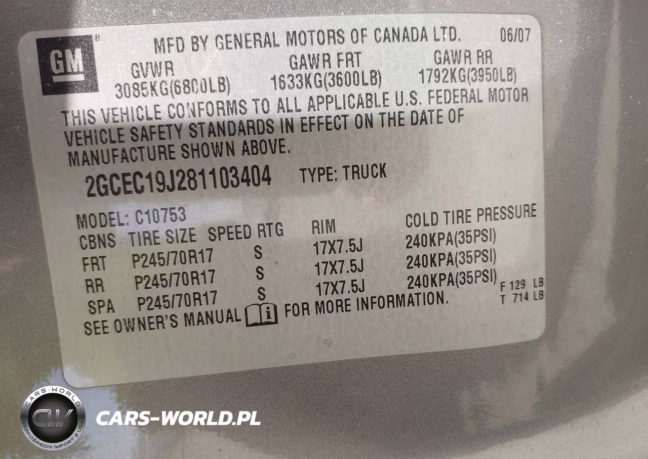 2008 Chevrolet Silverado 1500 Lt1 VIN:2GCEC19J281103404 - 9