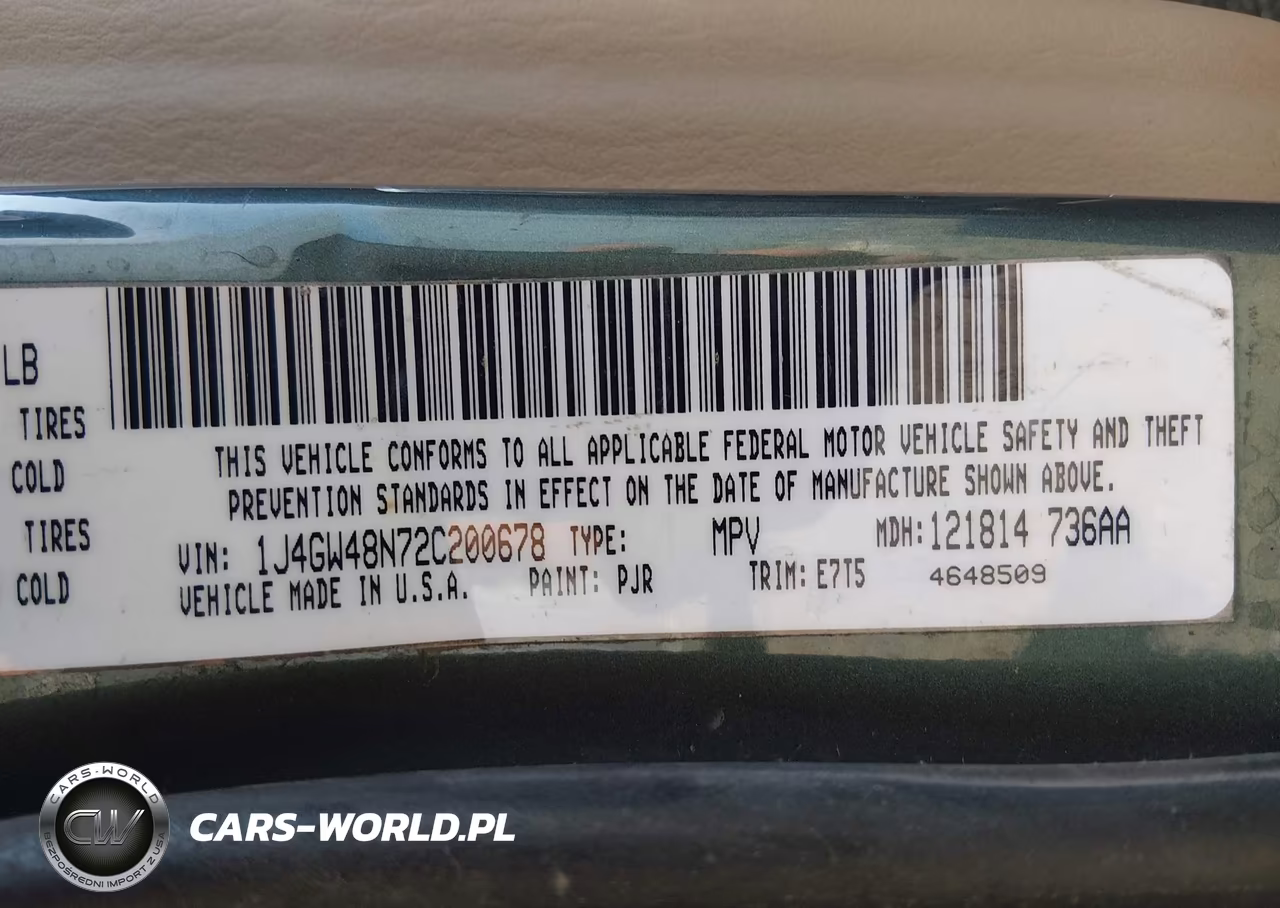 2002 Jeep Grand Cherokee Laredo VIN:1J4GW48N72C200678 - 9