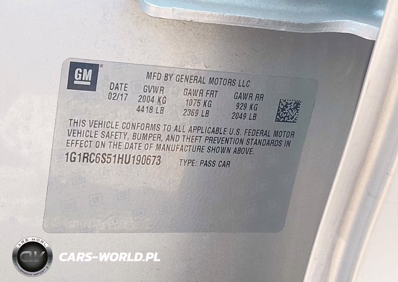 2017 Chevrolet Volt Lt VIN:1G1RC6S51HU190673 - 9