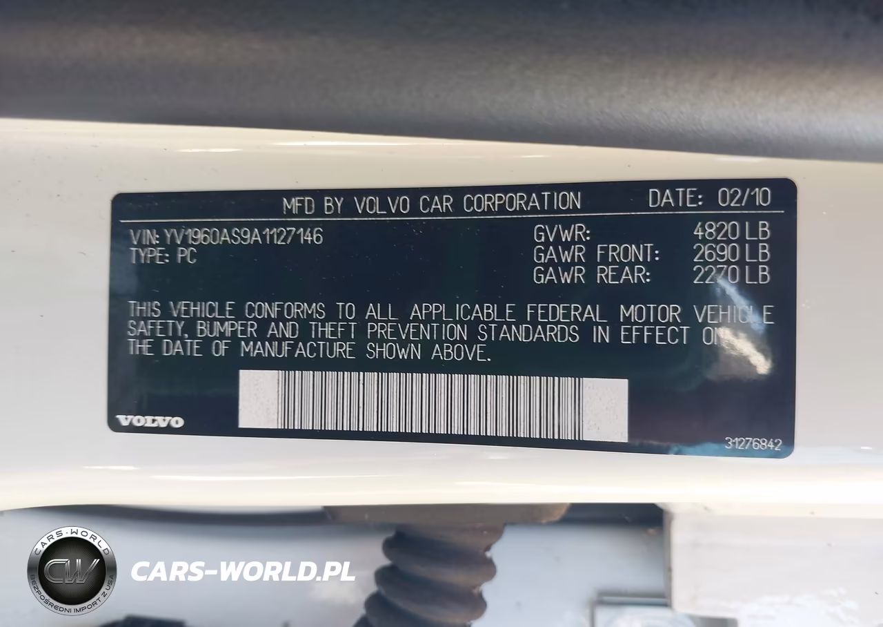 2010 Volvo S80 3.2 VIN:YV1960AS9A1127146 - 9