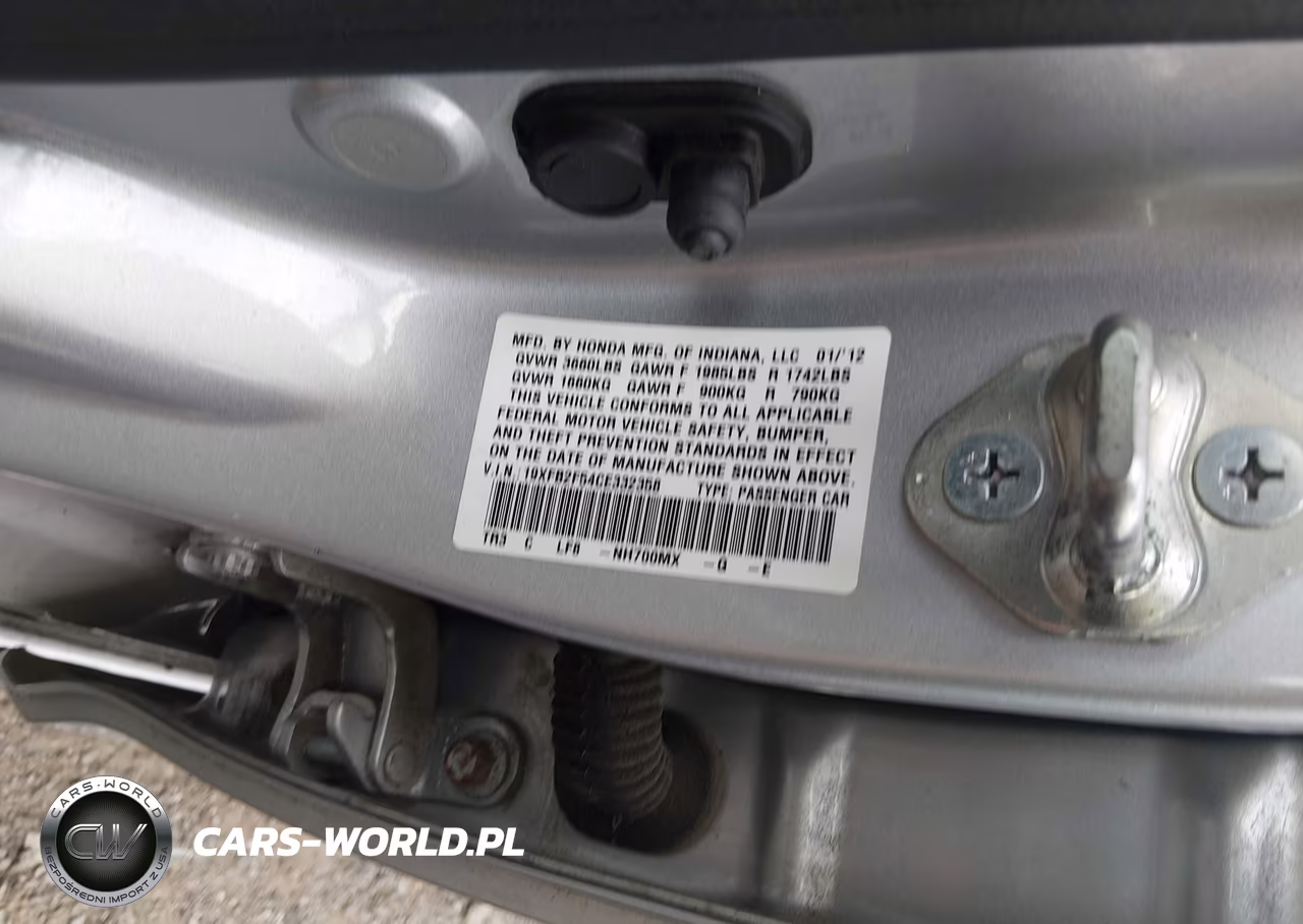 2012 Honda Civic Lx VIN:19XFB2F54CE332358 - 9