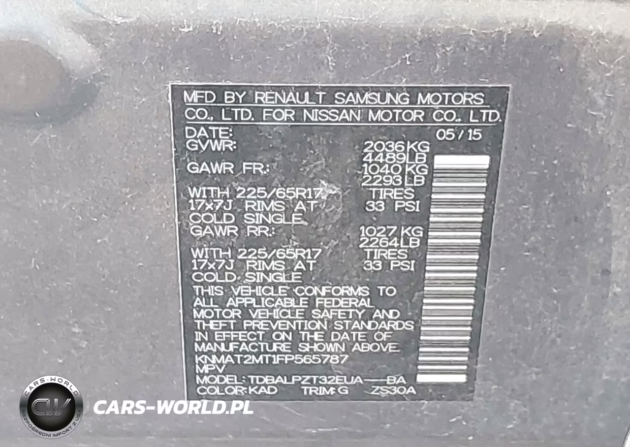 2015 Nissan Rogue S VIN:KNMAT2MT1FP565787 - 9