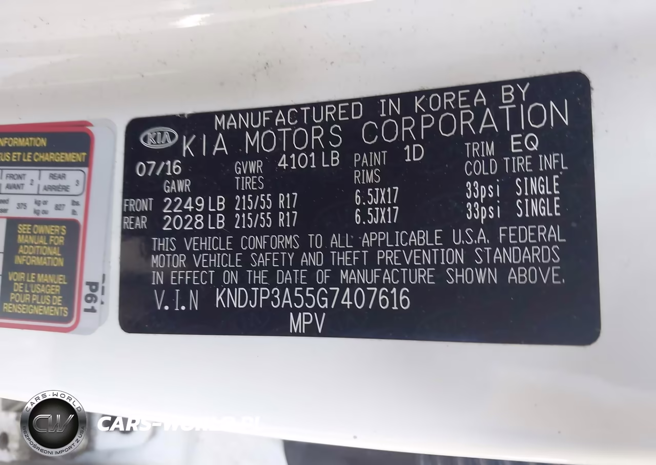 2016 Kia Soul + VIN:KNDJP3A55G7407616 - 9