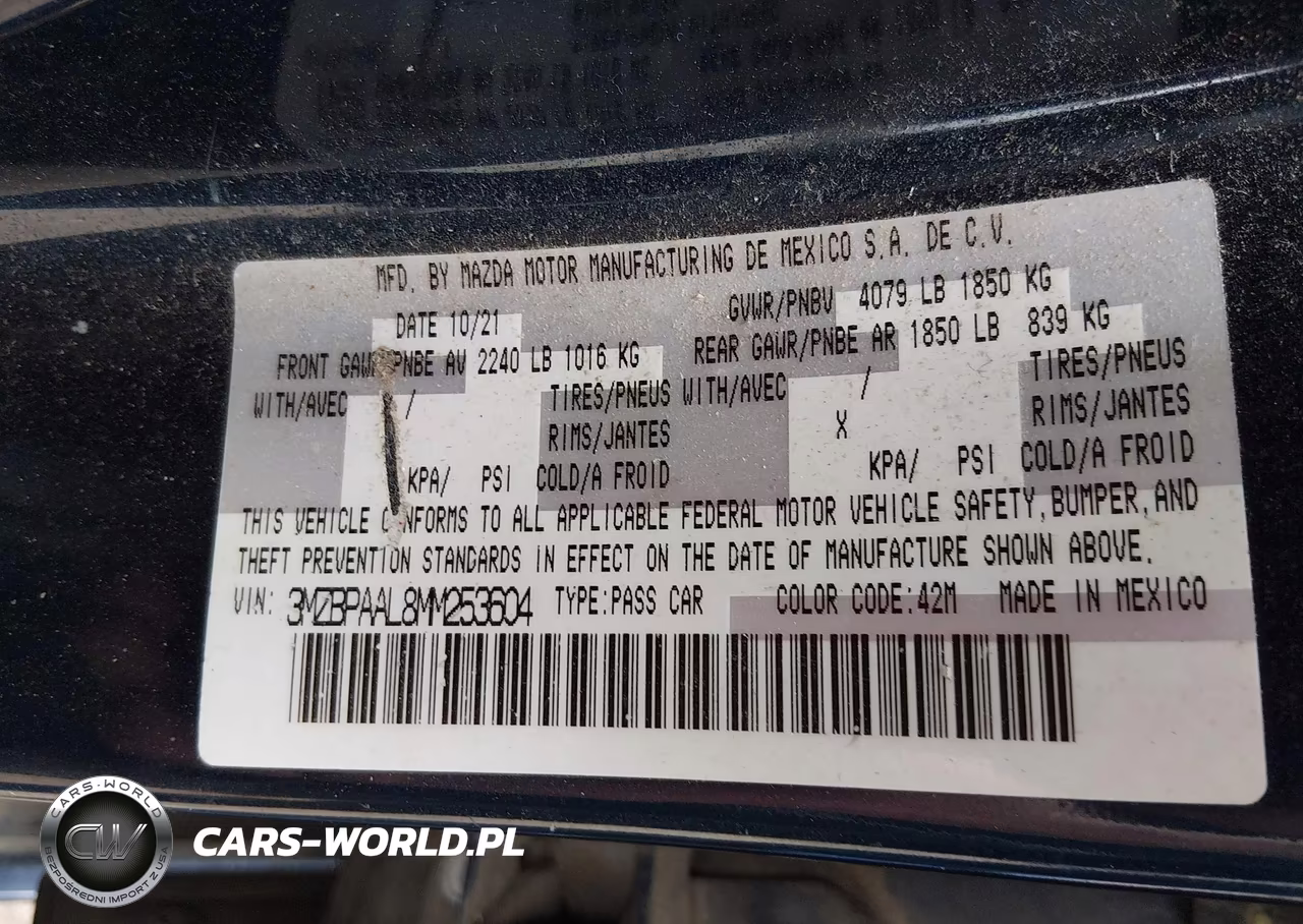 2021 Mazda Mazda3 2.5 S VIN:3MZBPAAL8MM253604 - 9