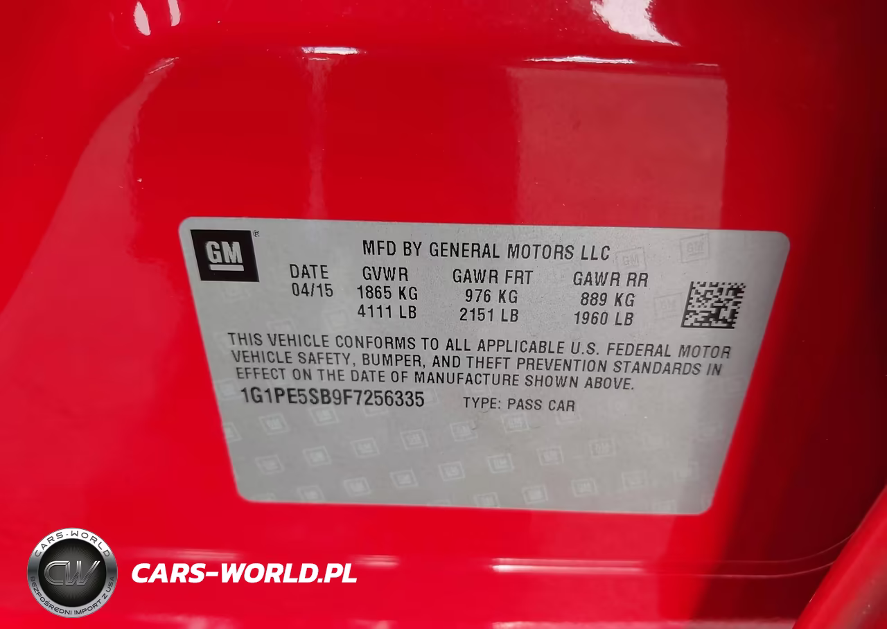 2015 Chevrolet Cruze 2Lt Auto VIN:1G1PE5SB9F7256335 - 9