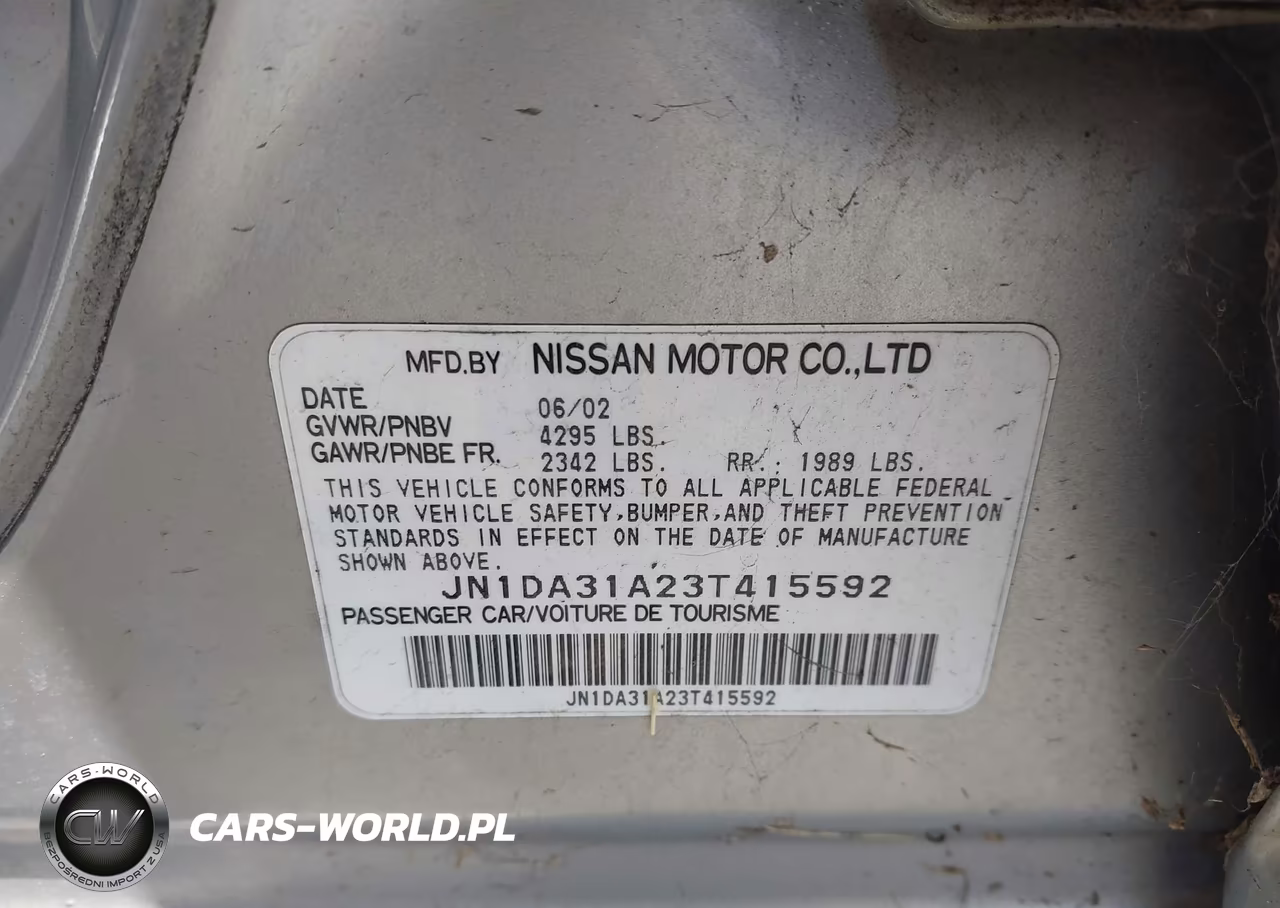 2003 Nissan Maxima Gle VIN:JN1DA31A23T415592 - 9