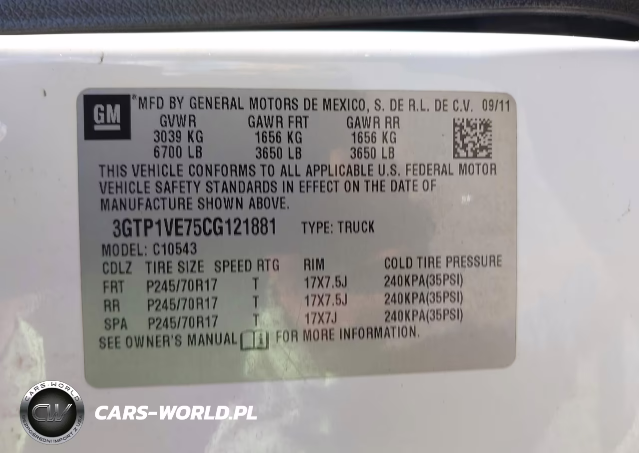 2012 GMC Sierra 1500 Xtra Fuel Economy VIN:3GTP1VE75CG121881 - 9
