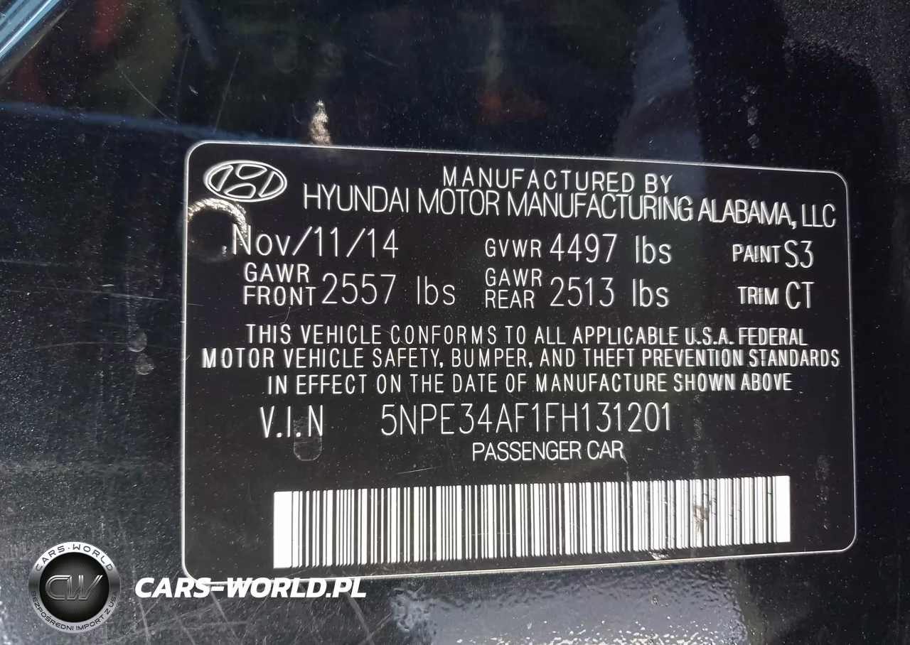 2015 Hyundai Sonata Limited VIN:5NPE34AF1FH131201 - 9