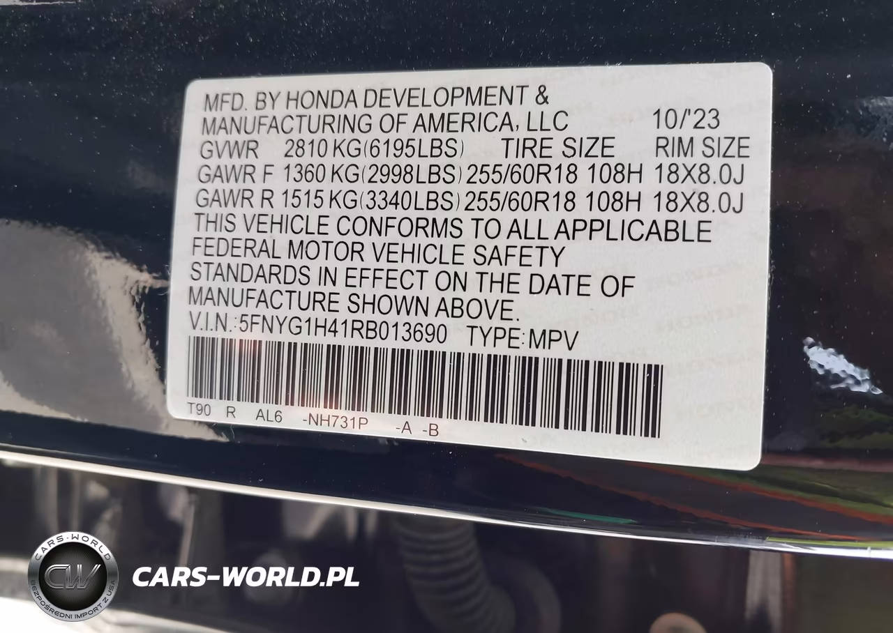 2024 Honda Pilot Ex-L VIN:5FNYG1H41RB013690 - 9