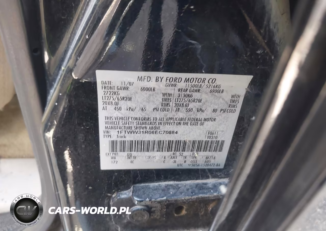 2008 Ford Super Duty F-350 Srw Fx4-Harley-Davidson-King Ranch-Lariat-Xl-Xlt VIN:1FTWW31R08EC70884 - 8