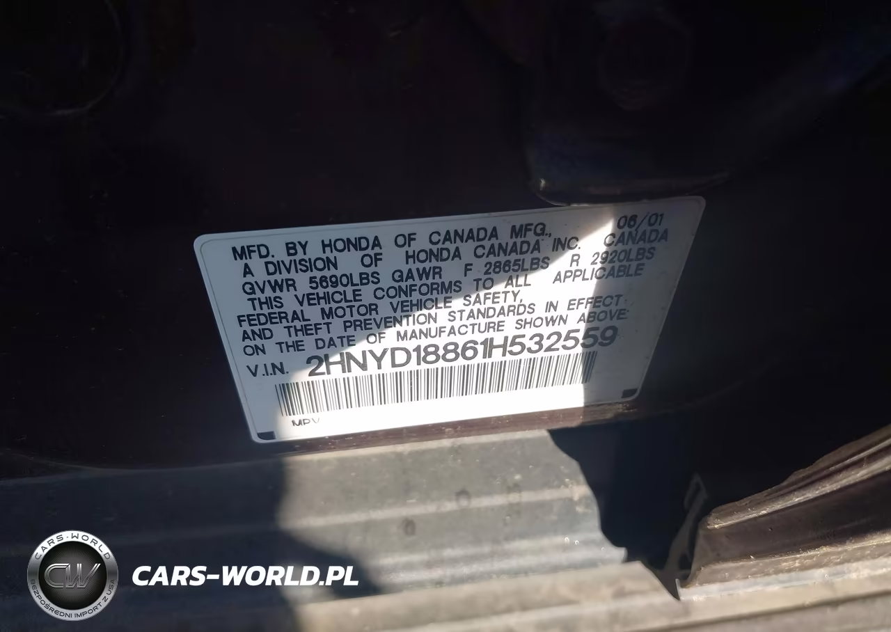 2001 Acura Mdx VIN:2HNYD18861H532559 - 9