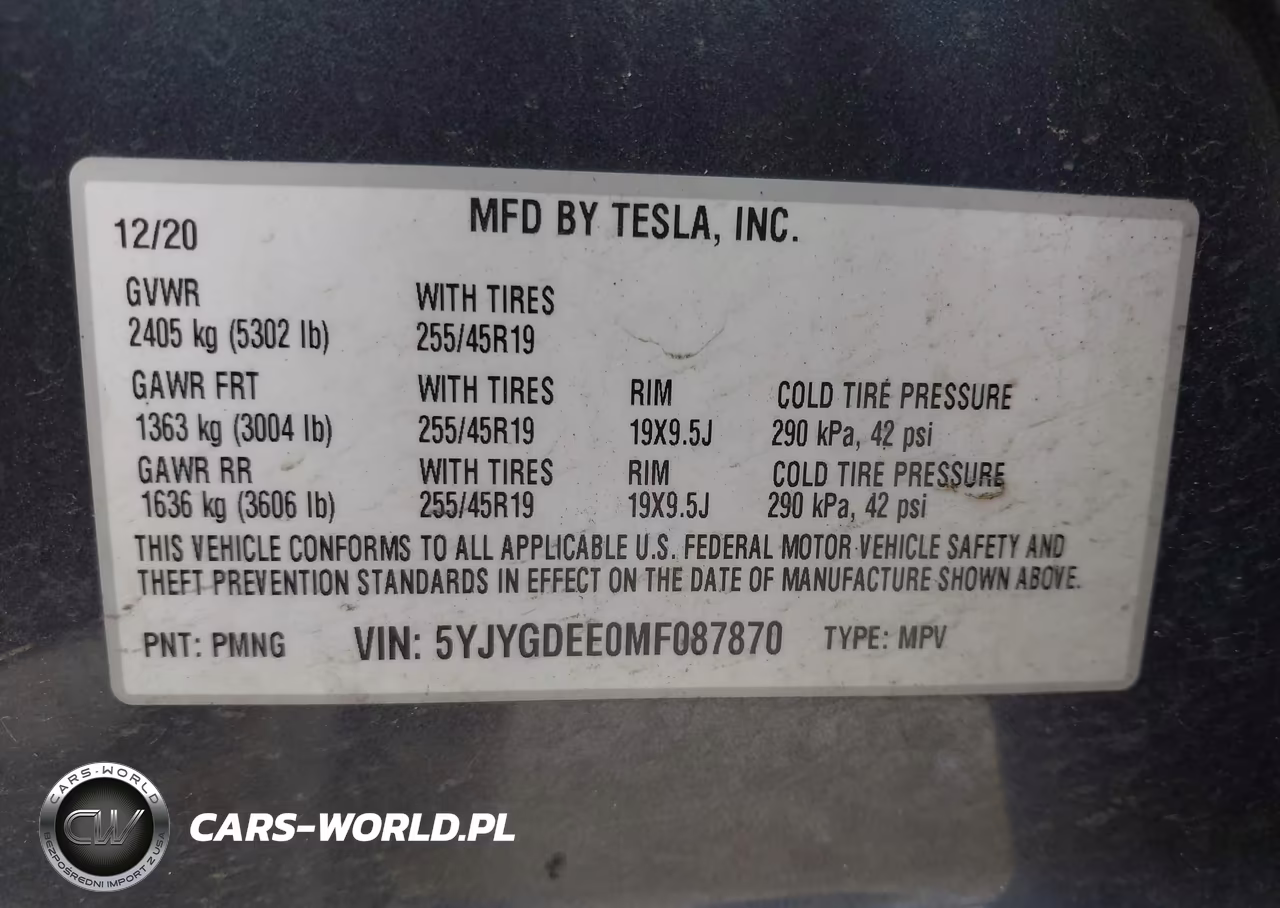 2021 Tesla Model Y Long Range Dual Motor All-Wheel Drive VIN:5YJYGDEE0MF087870 - 9