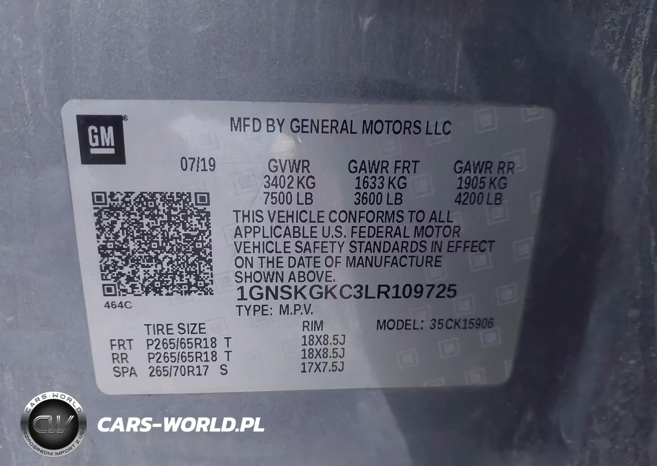 2020 Chevrolet Suburban 4Wd Ls VIN:1GNSKGKC3LR109725 - 9