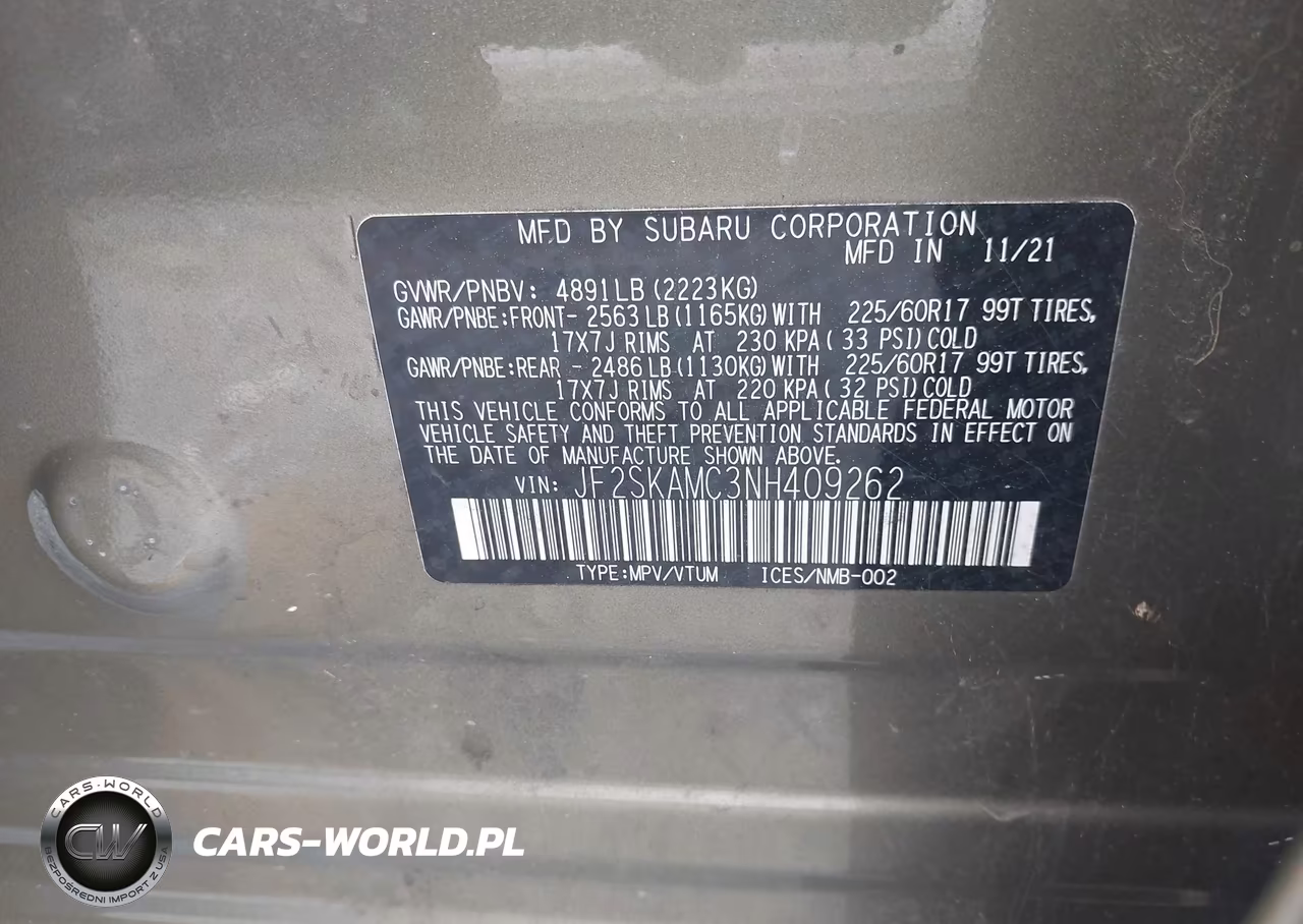 2022 Subaru Forester Wilderness VIN:JF2SKAMC3NH409262 - 9