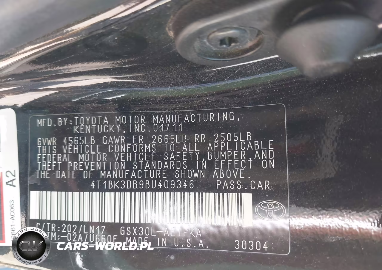 2011 Toyota Avalon Limited VIN:4T1BK3DB9BU409346 - 9