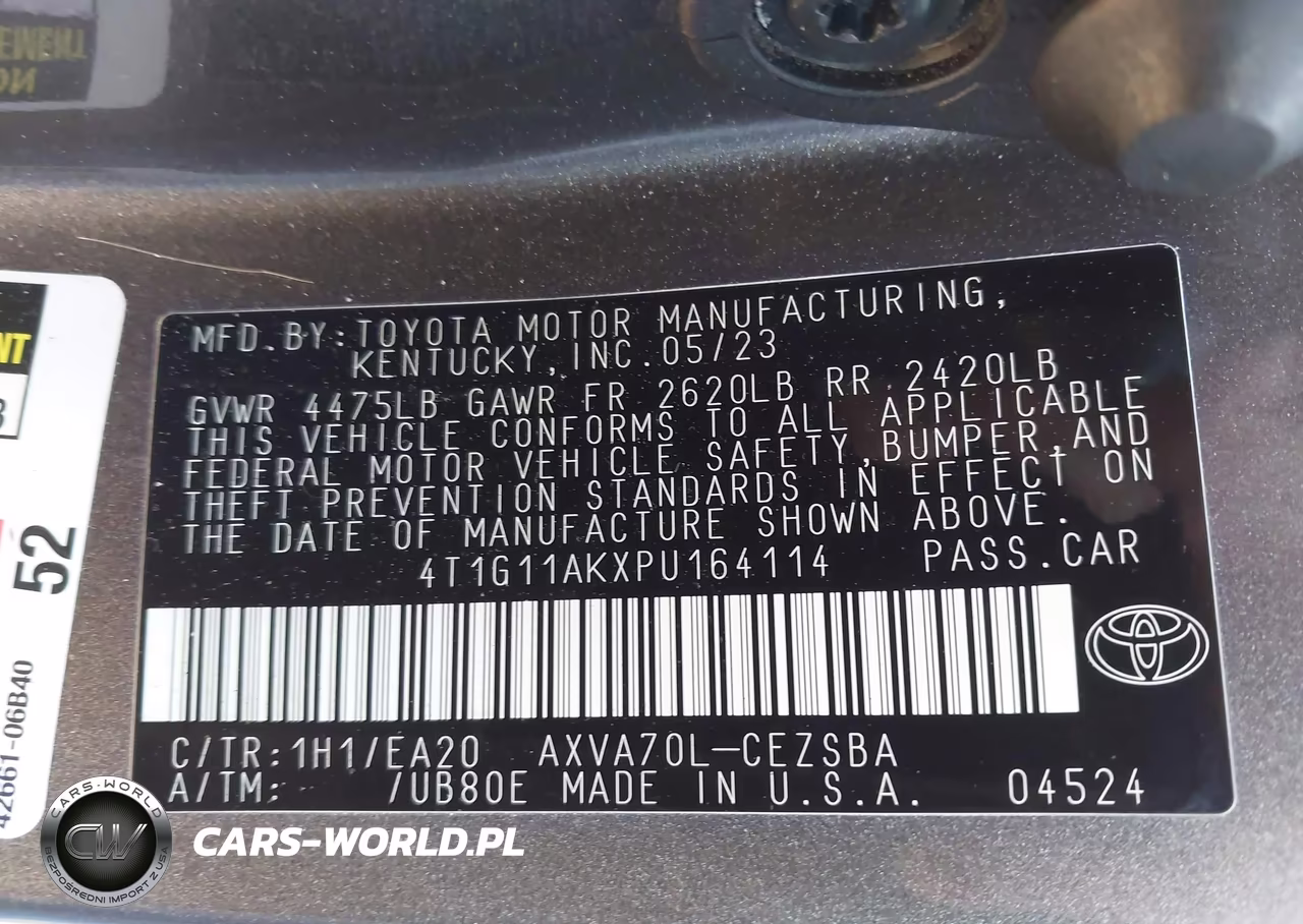 2023 Toyota Camry Se VIN:4T1G11AKXPU164114 - 9