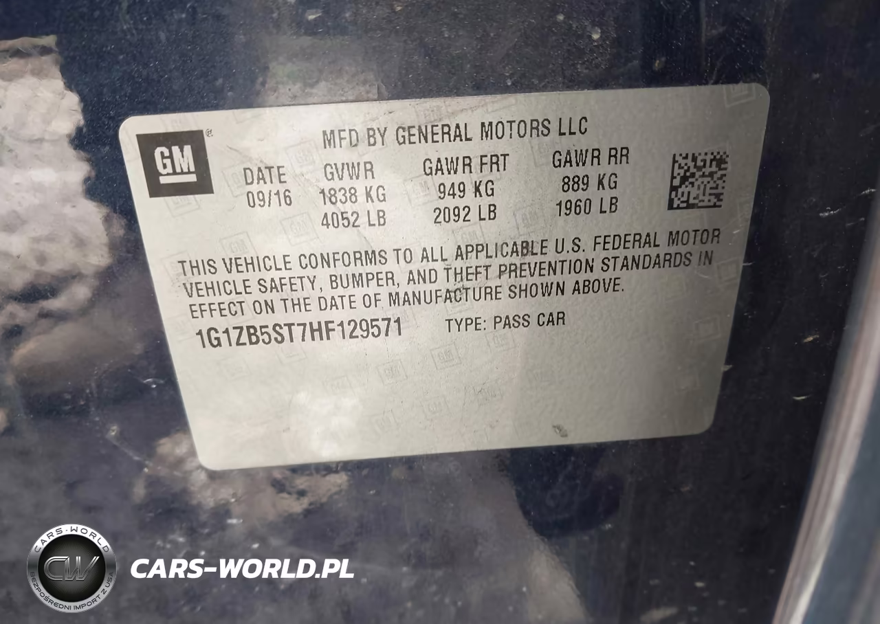 2017 Chevrolet Malibu Ls VIN:1G1ZB5ST7HF129571 - 9