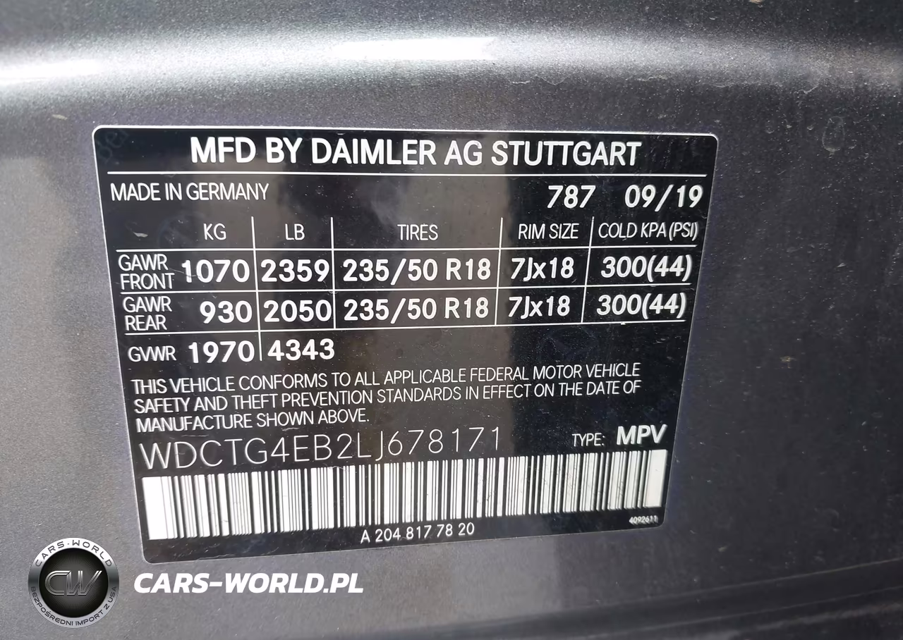 2020 Mercedes-Benz Gla 250 VIN:WDCTG4EB2LJ678171 - 9