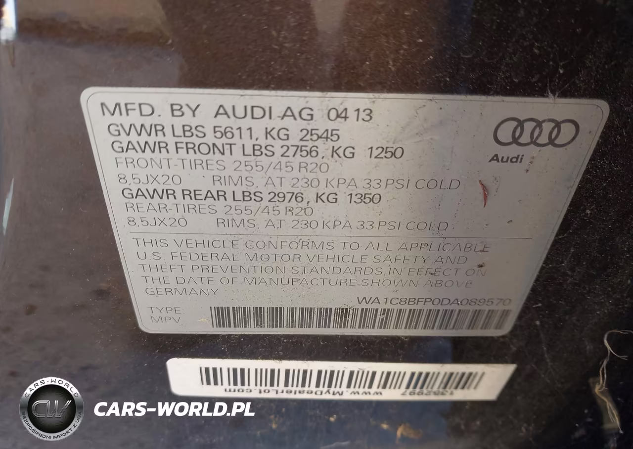 2013 Audi Q5 Hybrid 2.0T Prestige VIN:WA1C8BFP0DA089570 - 9