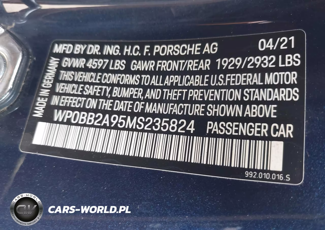 2021 Porsche 911 Targa 4S-Targa 4S Heritage Design Edition VIN:WP0BB2A95MS235824 - 9