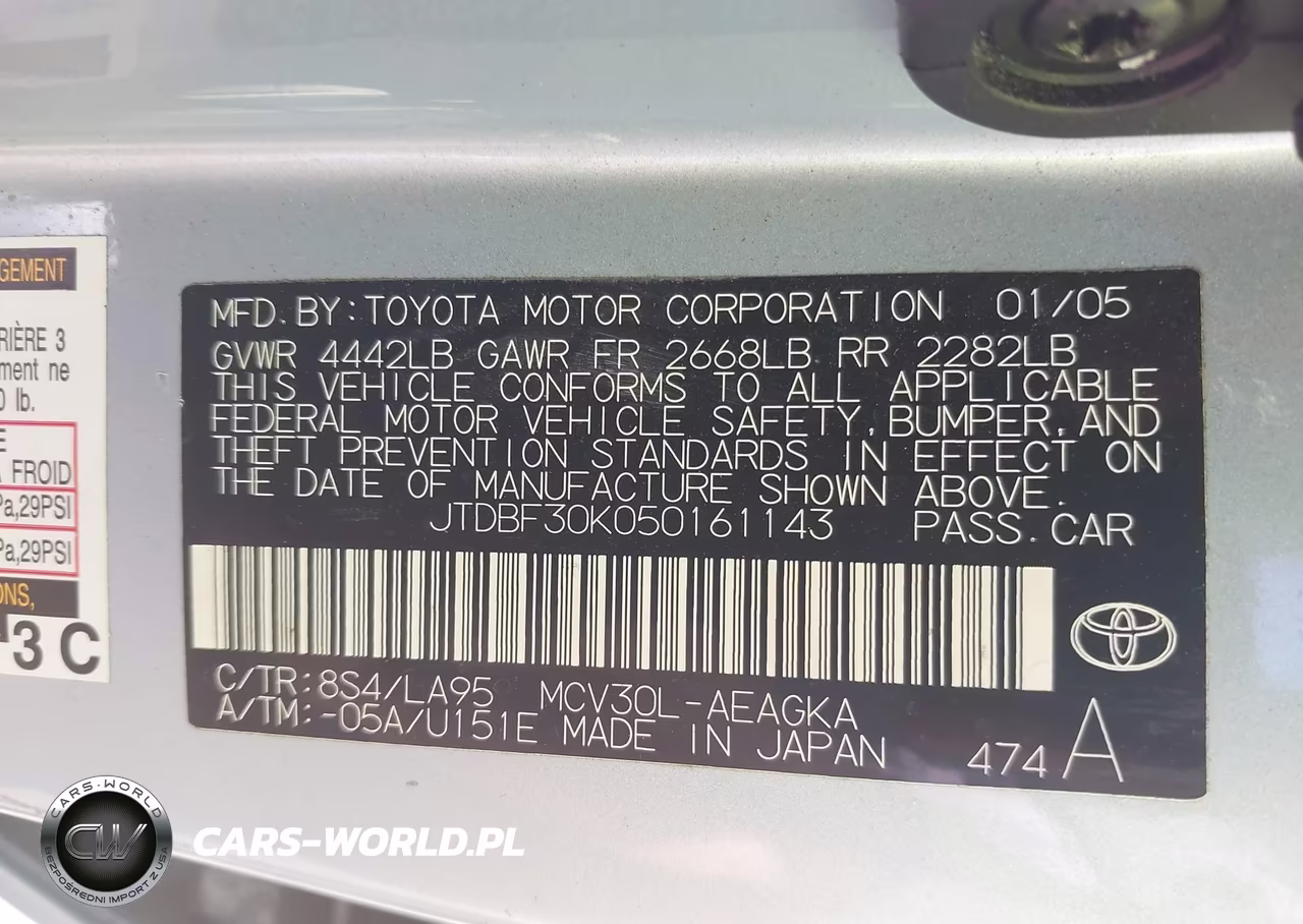 2005 Toyota Camry Le V6-Xle V6 VIN:JTDBF30K050161143 - 9