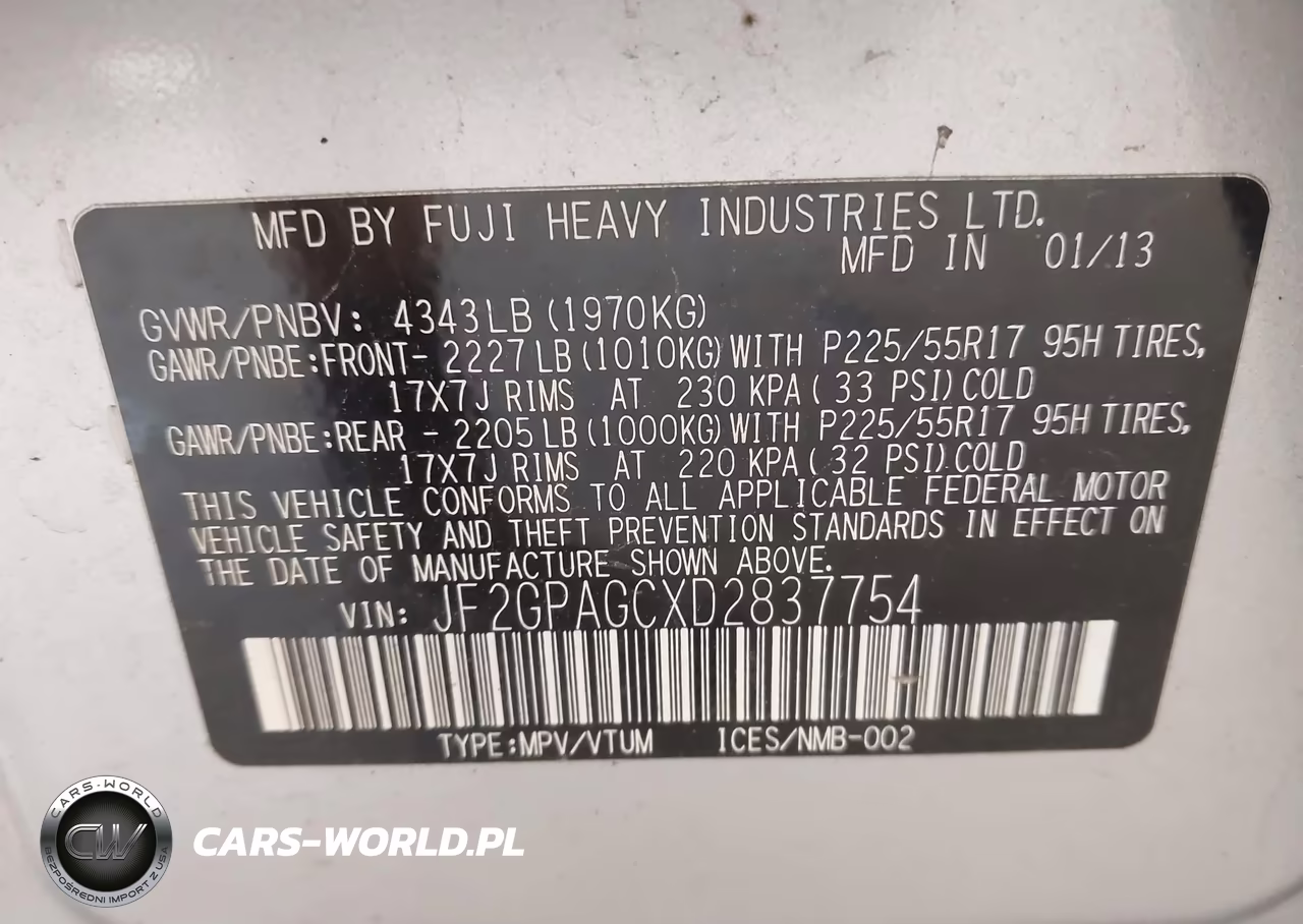 2013 Subaru Xv Crosstrek 2.0I Limited VIN:JF2GPAGCXD2837754 - 9