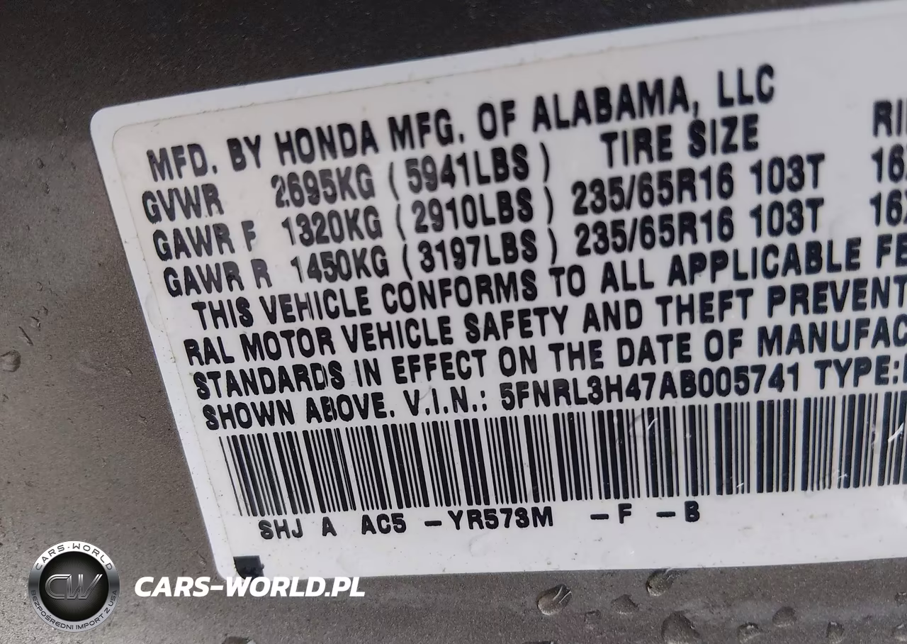 2010 Honda Odyssey Ex VIN:5FNRL3H47AB005741 - 9