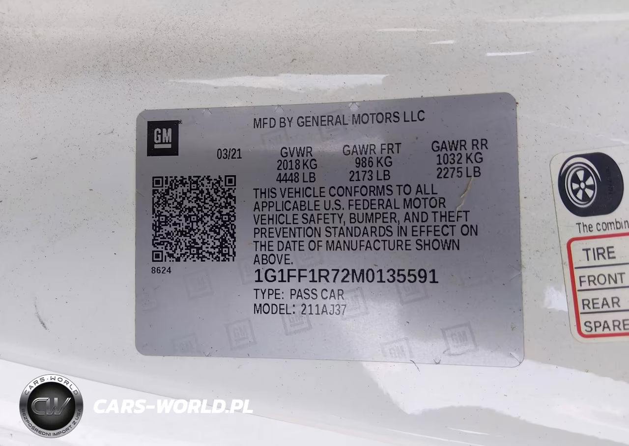2021 Chevrolet Camaro Rwd Lt1 VIN:1G1FF1R72M0135591 - 9