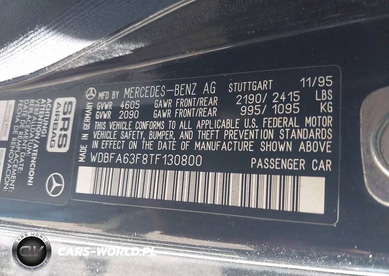 1996 Mercedes-Benz Sl 320 VIN:WDBFA63F8TF130800 - 9